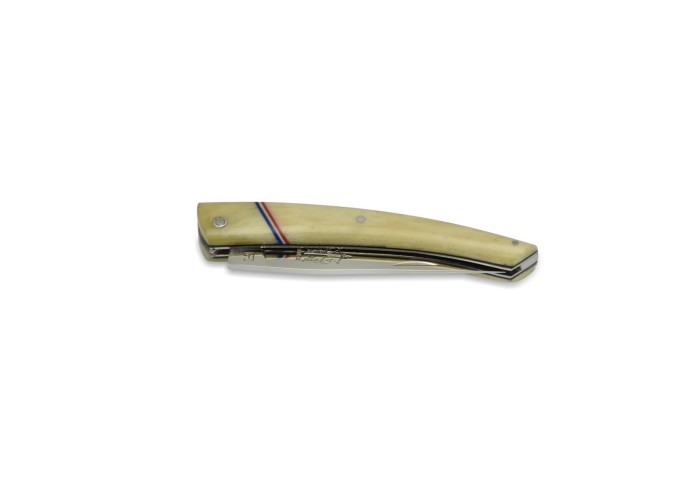 Le Thiers ® Frenchie, plein manche en os de 12 cm, finition brillant