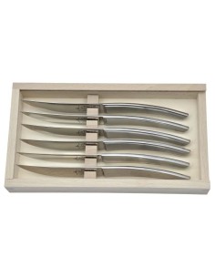 Coffret de 6 couteaux de table Le Thiers ® monobloc tout inox, lave-vaisselle 2