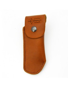 Étui cuir ceinture pour couteaux de chasse 12 cm, marron
