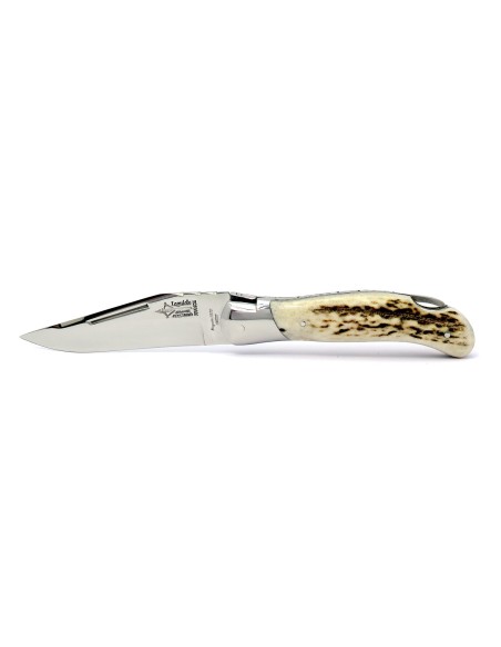Laguiole knife Grande Nature prestige, 12 cm deer antlers handle