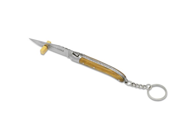 Couteau Laguiole pliant porte-clé manche en olivier - Arbalète G.David