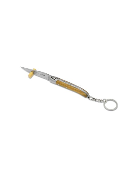 Laguiole knife keyring olive wood handle - Arbalète G.David
