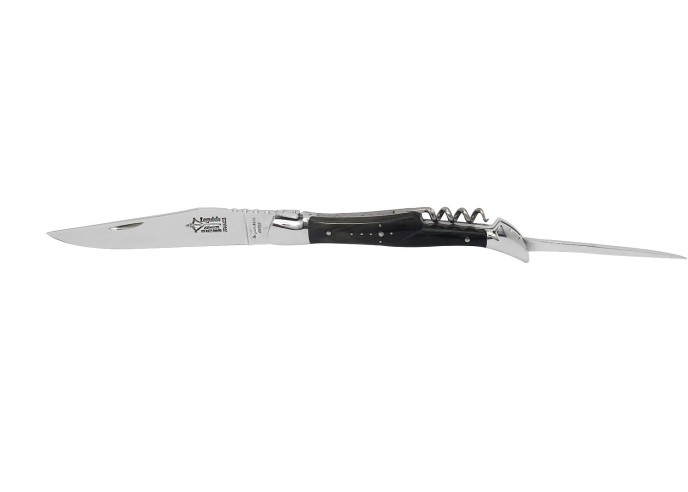 Couteau Laguiole tire-bouchon et poinçon en buffle - Arbalète G.David