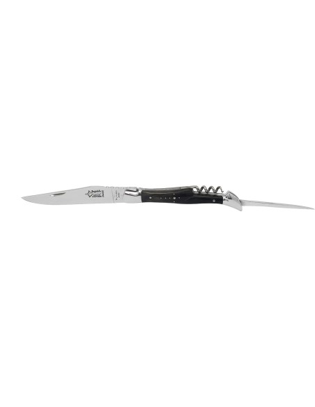 Couteau Laguiole tire-bouchon et poinçon en buffle - Arbalète G.David