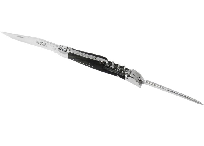 Couteau Laguiole tire-bouchon et poinçon en buffle - Arbalète G.David