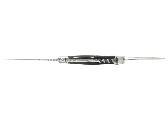 Couteau Laguiole tire-bouchon et poinçon en buffle - Arbalète G.David
