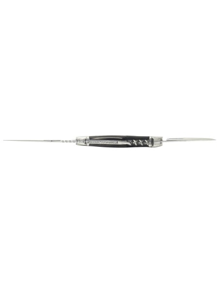 Couteau Laguiole tire-bouchon et poinçon en buffle - Arbalète G.David