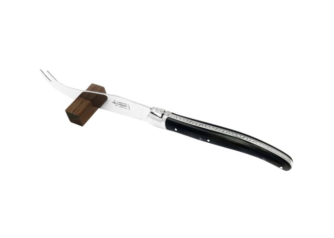 Couteau à fromage Laguiole, manche en corne de zébu, finition brillant