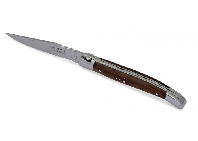 Laguiole Forged folding knife, 12 cm snakewood handle, shiny finish