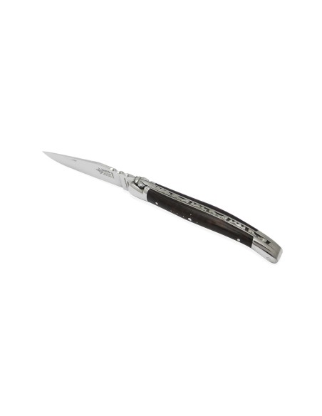 Laguiole Forged folding knife, 12 cm ebony wood handle, shiny finish