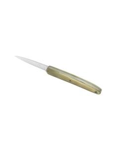 Arbalète pliant, finition brillant, manche en pointe de corne blonde de 12 cm
