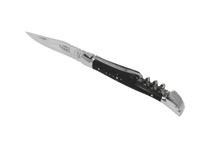 Laguiole folding knife Prestige, blade & corkscrew, buffalo handle