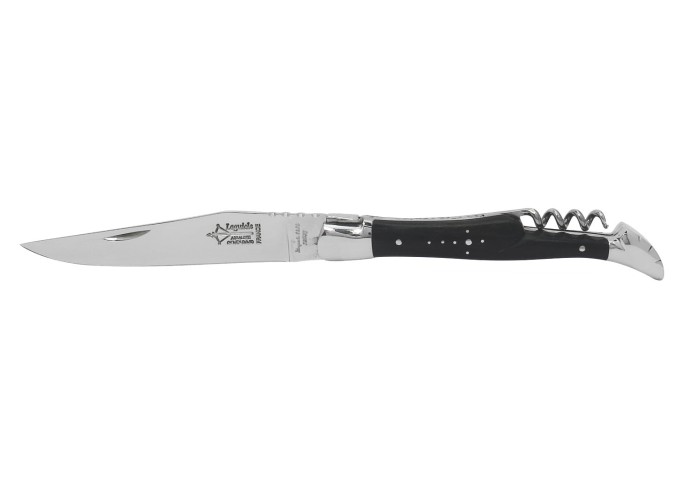 Laguiole folding knife Prestige, blade & corkscrew, buffalo handle