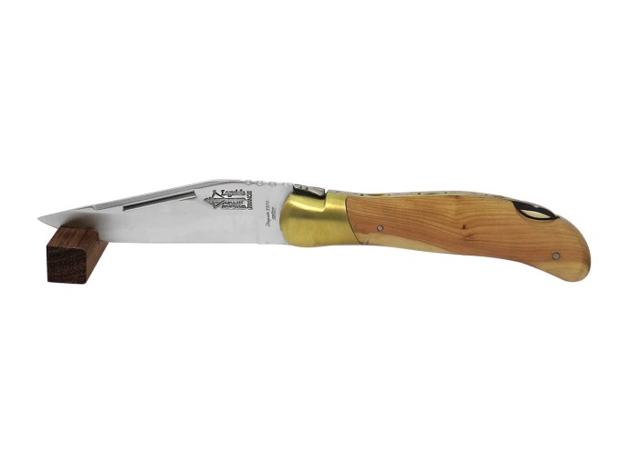 Laguiole knife Grande Nature Prestige, 12 cm juniper wood handle