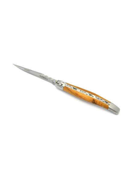 Laguiole pliant Forgé, manche en genévrier 12 cm, finition mat