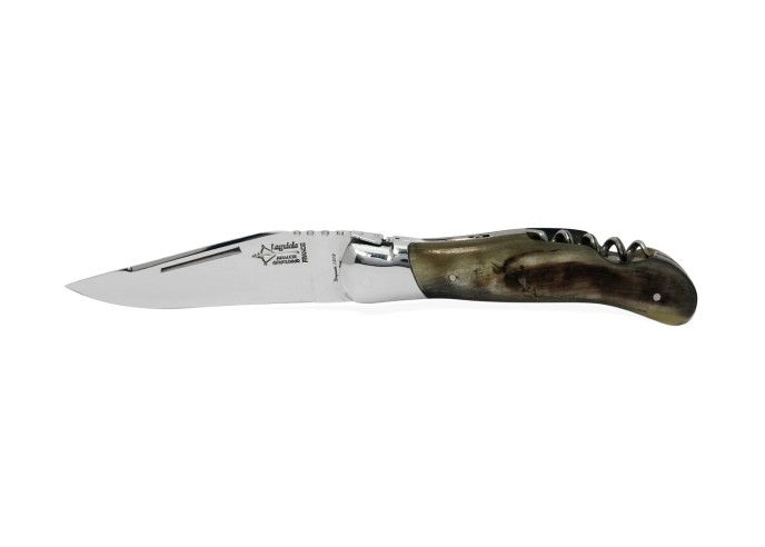 Laguiole Nature Prestige 2 pièces  en Corne de Bélier 12 cm