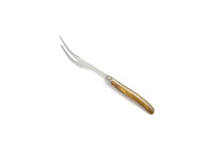 Laguiole cutting service with olive wood handle - Arbalète G.David