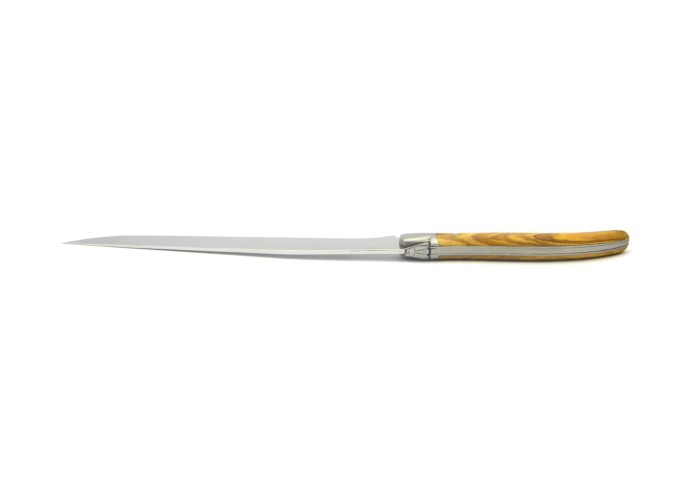 Laguiole cutting service with olive wood handle - Arbalète G.David