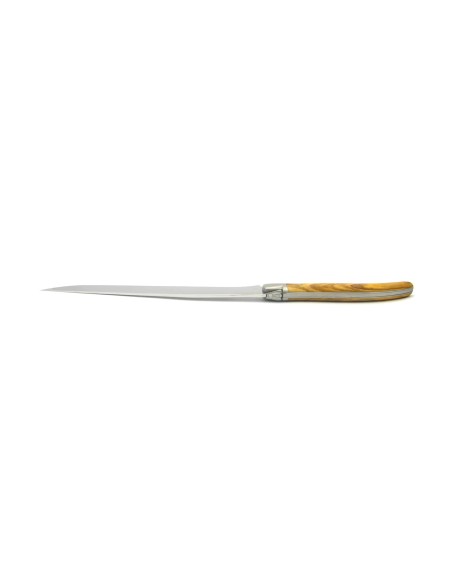 Laguiole cutting service with olive wood handle - Arbalète G.David