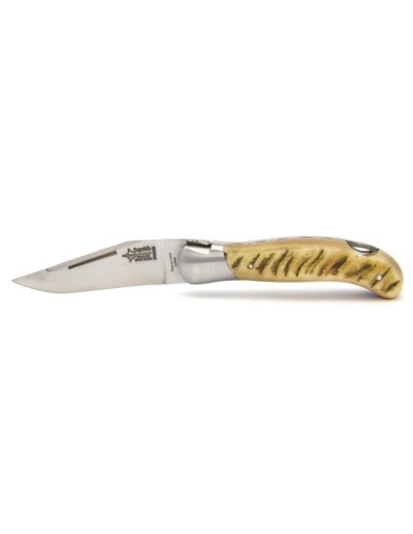 Laguiole knife Nature Double plates, ram's horn handle with crust