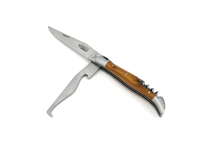 Laguiole Horse Rider folding knife, juniper wood handle, matt finish