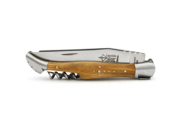 Laguiole Horse Rider folding knife, olive wood handle, matt finish