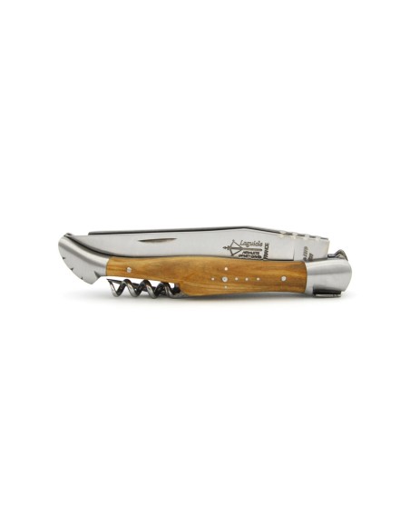 Laguiole Horse Rider folding knife, olive wood handle, matt finish