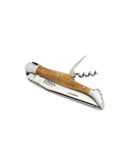 Laguiole Horse Rider folding knife, olive wood handle, matt finish