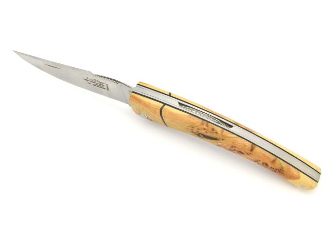 Le Thiers ® pliant Prestige, manche en genévrier de 12 cm, finition mat