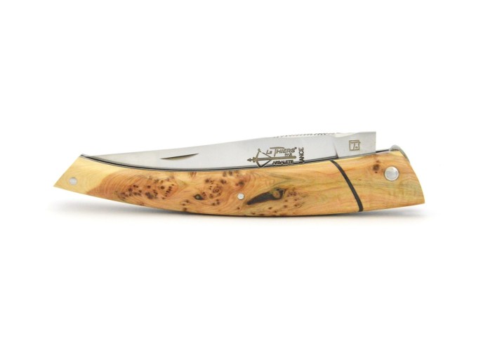 Le Thiers ® pliant Prestige, manche en genévrier de 12 cm, finition mat