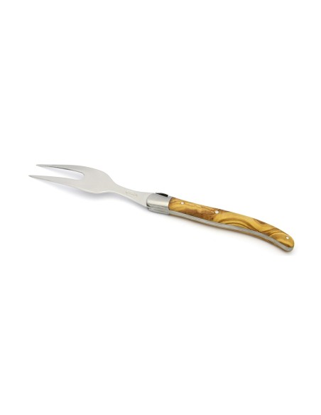 Laguiole cheese set, 12 cm olive wood handle, matt finish