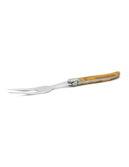 Laguiole cheese set, 12 cm olive wood handle, matt finish