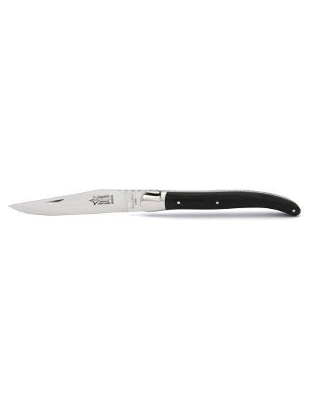 Laguiole Prestige folding knife, 12 cm ebony wood handle, shiny finish
