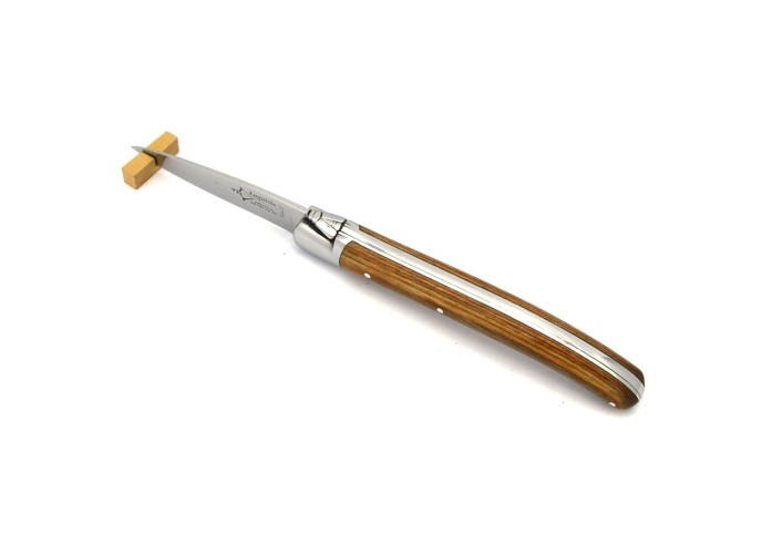 Couteau à huîtres, manche en stamina naturel, finition mat