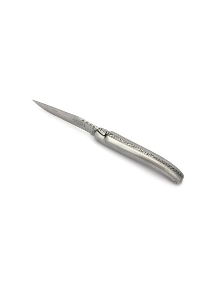 Laguiole pliant Original, plein manche tout inox de 11 cm, finition mat