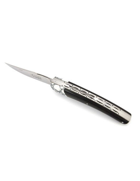 Le Thiers® pliant Prestige en pointe de corne noire et mitre avant façon marbre