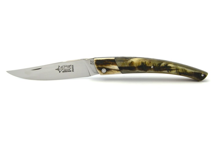 Le Thiers® pliant fausse mitre bois de cerf et manche en corne de buffle