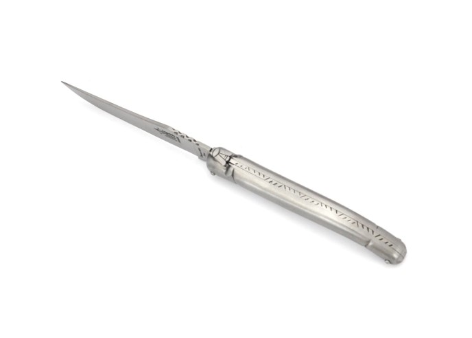 Box of 6 Laguiole Original steak knives of 23 cm, full matt stainless steel finish, dishwasher safe