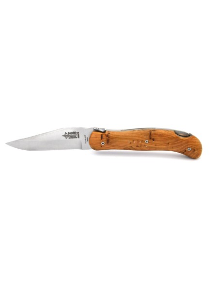 Laguiole pliant Grande Nature - Cube, manche en genévrier de 12 cm, finition mat