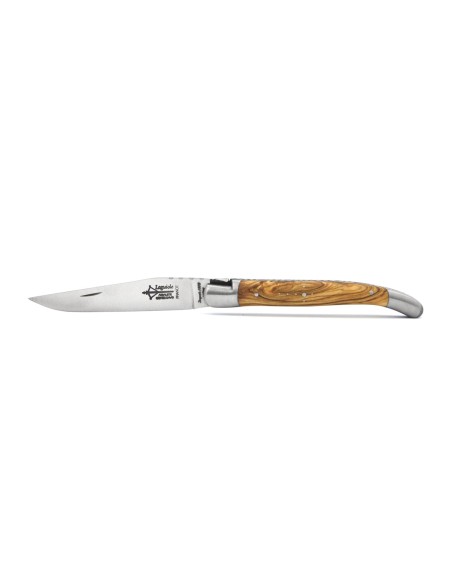 Laguiole folding knife for Ladies, 11 cm olive wood handle, matt finish