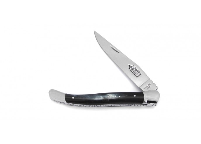 Laguiole Prestige folding knife, 12 cm zebu's horn handle, shiny finish