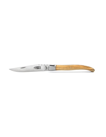 Laguiole folding knife for Ladies, 11 cm olive wood handle, matt finish