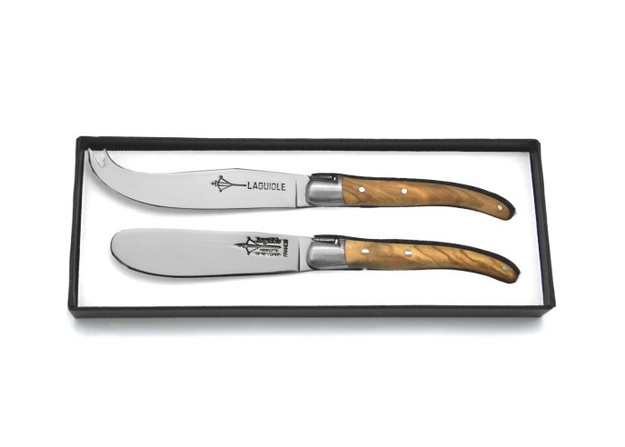 Tartineur et fromagette Laguiole manche en olivier - Arbalète G.David