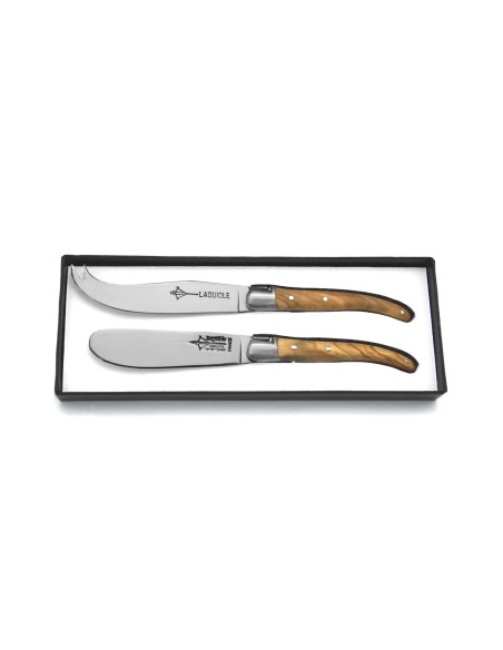 Tartineur et fromagette Laguiole manche en olivier - Arbalète G.David