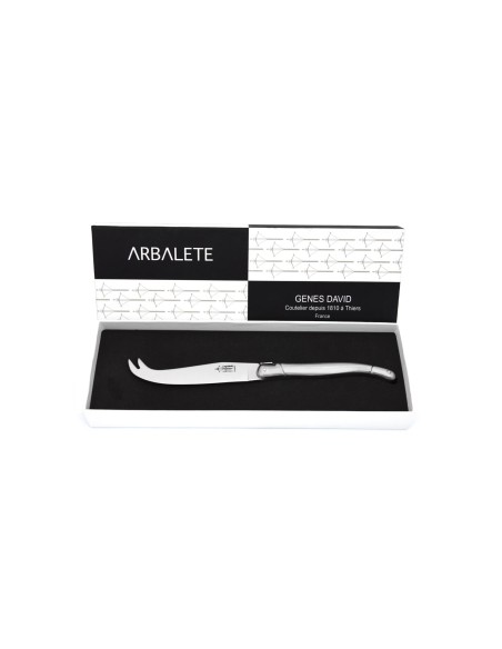 Couteau à fromage Laguiole, plein manche inox avec finition brillant