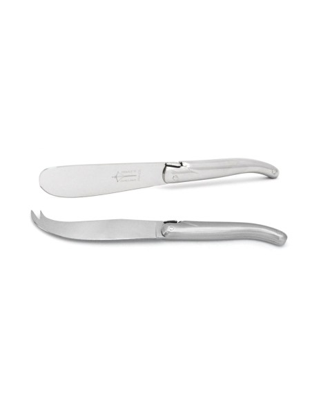 Tartineur et fromagette Laguiole, manche tout inox finition brillant, lavable en machine