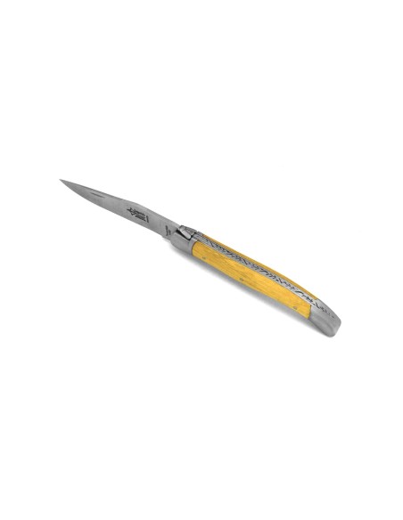 Laguiole pliant Antan, lame seule, manche en acacia de 12 cm, finition mat