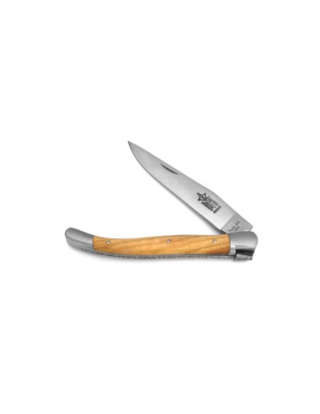 Laguiole folding knife Antan, cherrywood handle of 12 cm, matt finish