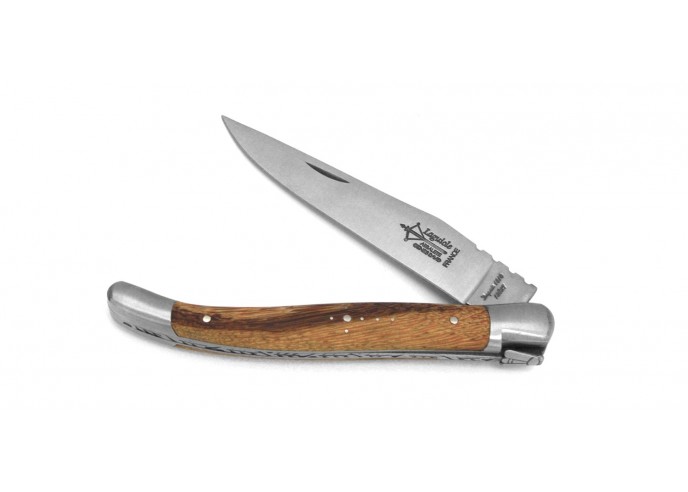 Laguiole Prestige folding knife, 12 cm marblewood handle, matt finish