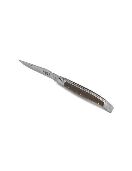 Laguiole pliant Prestige, lame seule, manche en wengé de 12 cm, finition mat